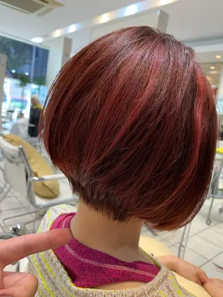 ショート カラー ヘアアレンジ 竹井 寛喜のヘアスタイル
