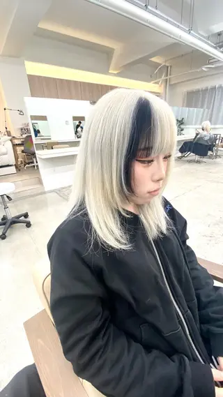 ミディアム カラー BOB🌟ハイトーン /ブリーチ/TAKUのヘアスタイル