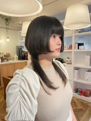 セミロング カラー Ogata Marinaのヘアスタイル