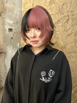 ミディアム カラー haco＋所属・圧倒的デザイン力 店長🎨RENAのヘアスタイル