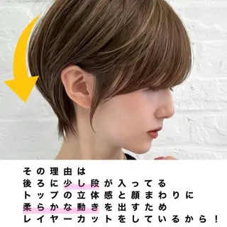 ショート ショートヘア くすみカラー、大場猛のヘアスタイル
