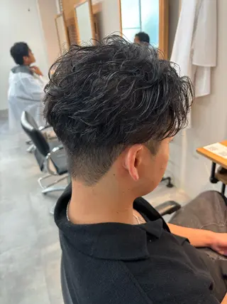 パーマ メンズ 保立/メンズカット 千葉駅フェザーパーマのヘアスタイル
