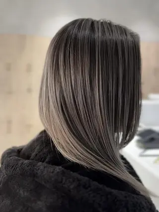 カラー ロング 骨格補正似合わせ カット阿部建のヘアスタイル