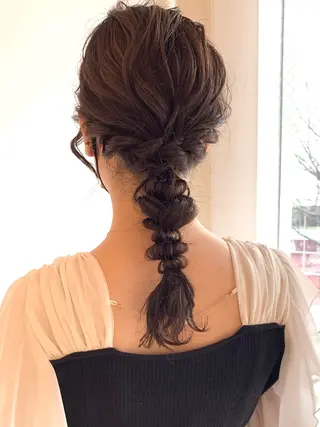 ヘアアレンジ moeka レイヤー /艶カラー/韓国のヘアスタイル