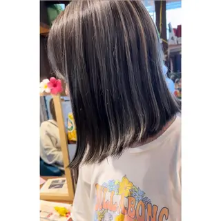 ミディアム ハイトーン/ ダブルカラー/透明感のヘアスタイル
