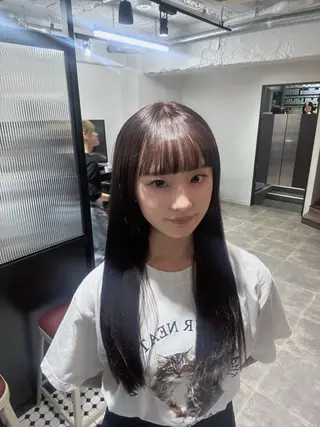 ロング カラー 韓国/トレンド レイヤー【101】のヘアスタイル