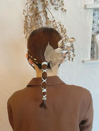 セミロング カラー ヘアアレンジ 美容室 ソンリエのヘアスタイル