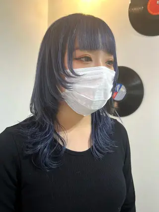 セミロング カラー ヘアアレンジ 🧨ブリーチー×ボブ レイヤー💎じゅえるのヘアスタイル