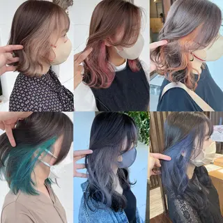 セミロング カラー 具志 正太のヘアスタイル