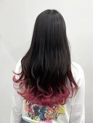 ロング カラー パーマ amble luxe ❤️渋谷❤️のヘアスタイル