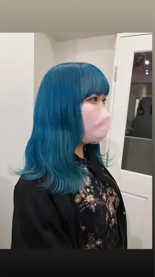 ミディアム カラー 🥣ミコト/ウルフ ハイトーン特化🥣のヘアスタイル