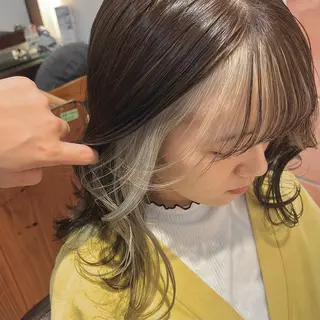 セミロング カラー YUMEKA🩶 /透明感カラーのヘアスタイル