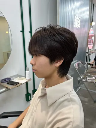 ミディアム メンズ 堀江/心斎橋/西大橋 四ツ橋【Vers】のヘアスタイル