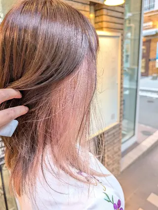 セミロング カラー 似合わせカット🫶 得意です　曽根田のヘアスタイル