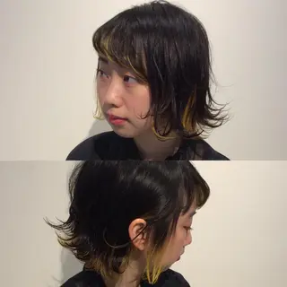 ショート ミディアム カラー 堀江/心斎橋/西大橋 四ツ橋【Vers】のヘアスタイル