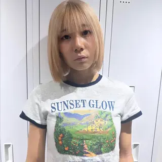 ショート カラー 心斎橋ダブルカラー ボブ/レイヤーのヘアスタイル