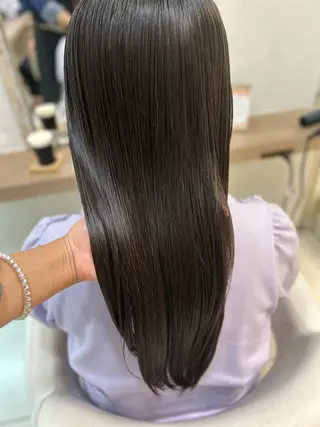 ロング パーマ 艶質改善/縮毛矯正 ササキナツミのヘアスタイル