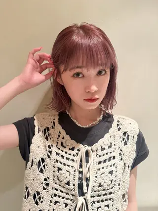 ショート カラー yuuka/ボブ/ダ ブルカラー/髪質改善のヘアスタイル