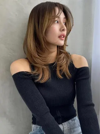 ミディアム SOYON豊田市駅店所属・髪質改善/ 上村旺武のヘアスタイル