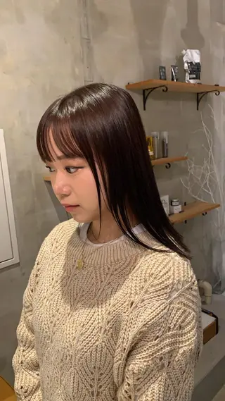 セミロング カラー カネコ ユカリのヘアスタイル