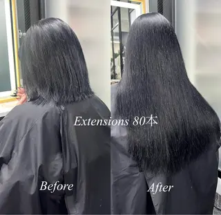 ロング カラー シールエクステ特化 ハイトーン、NANAのヘアスタイル