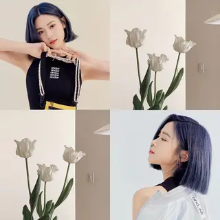 ミディアム カラー Sana / 韓国ヘア / カラーのヘアスタイル