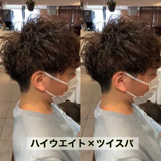 ショート パーマ メンズ ⭕️メンズパーマ⭕️ 山口　裕太郎のヘアスタイル