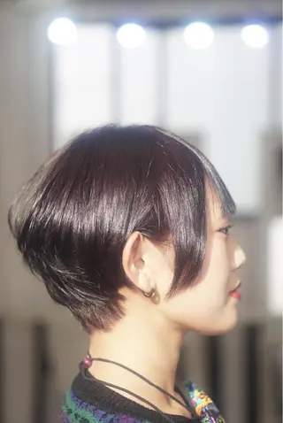 ショート ミディアム カラー 枝毛カット＆髪質改善 満足NO.1岡しゃんのヘアスタイル