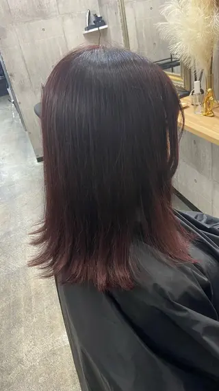 ミディアム カラー Sunny side 大名 RIOのヘアスタイル