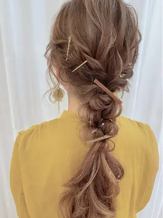 ロング ヘアアレンジ セットサロン      ラフテル所属・大阪/ヘアアレンジ /似合わせset💐のヘアスタイル