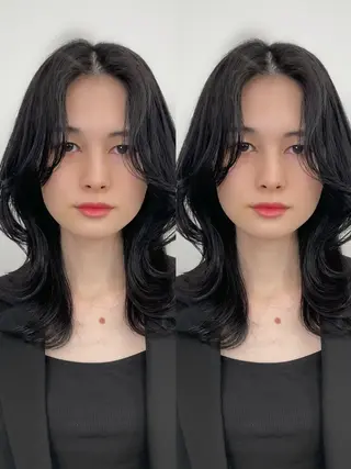 セミロング レイヤー×ツヤカラー 渋谷/kougaのヘアスタイル