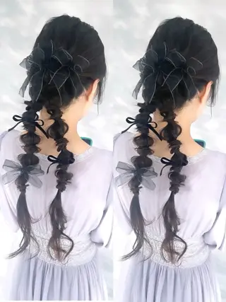 ロング ヘアアレンジ mimi☪️ 艶髪髪質改善/メンズのヘアスタイル