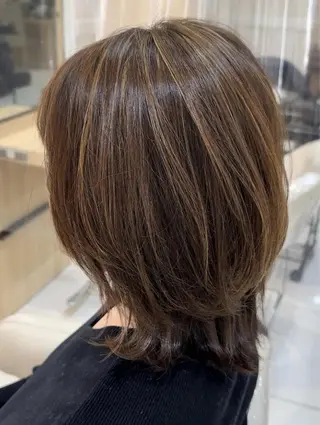ミディアム カラー HAIRLOUNGESoleil六本木所属・Soleil 🌷キムラユウカ🌷のヘアスタイル