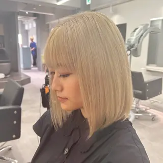 ミディアム カラー 矢島颯哉/ハイトーン ブリーチカラー💎のヘアスタイル