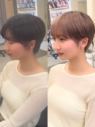 ショート ガレリアエレガンテ名駅店所属・【ショート/ボブ 丸みショート】深萱のヘアスタイル