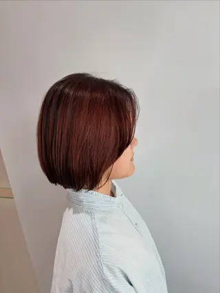 ショート カラー オーガニックカラー/ 髪質改善/ボブのヘアスタイル