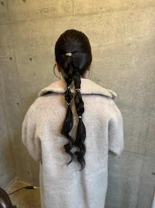ロング ヘアアレンジ オリーブ/グレージュ 💐🤍理保のヘアスタイル