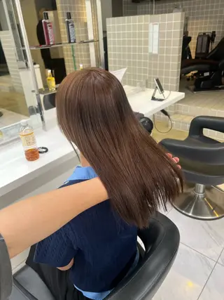 ロング カラー 韓国レイヤーカット /ダブルカラーのヘアスタイル