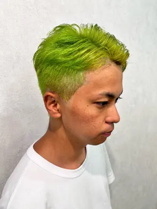 ショート メンズ エクステ/心斎橋/ ハイトーン/ミサキのヘアスタイル