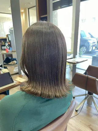 ミディアム カラー たなか りなのヘアスタイル