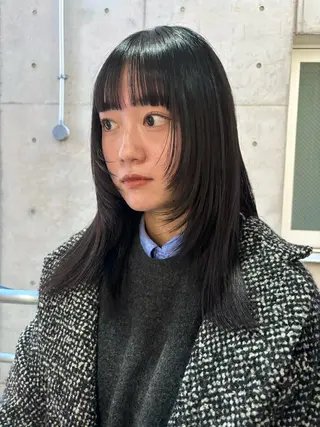 セミロング カラー satsuki 暖色・ブラウンカラーのヘアスタイル
