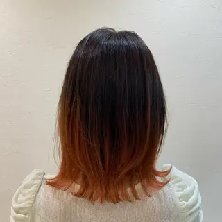 ミディアム カラー 店長ハイトーンカラー 柞山史奈のヘアスタイル