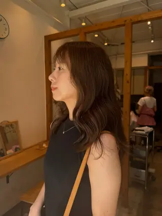 セミロング カラー ‎🤍江坂 ハヤシアヤナ‎🤍のヘアスタイル