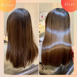 セミロング 自然で柔らかい縮毛 矯正✨松尾郁哉のヘアスタイル