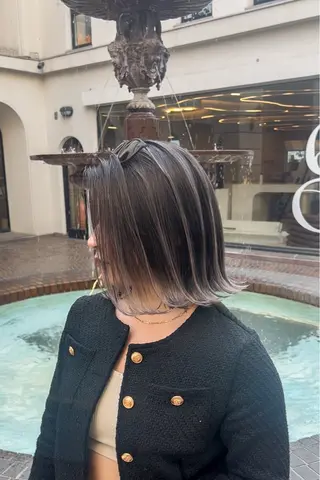 セミロング カラー 海外デザイン🇺🇸 石渡諒太のヘアスタイル