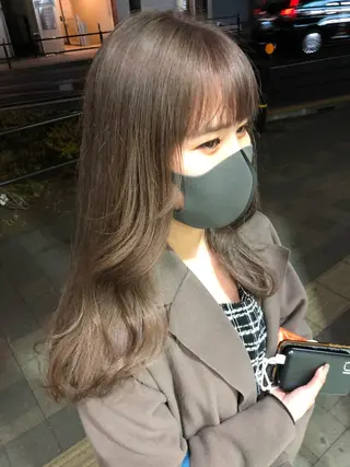 ロング カラー ヘアアレンジ チャンモリパーマ/韓 国/Minami🦋のヘアスタイル