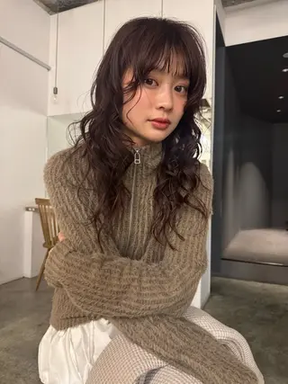 ロング パーマ 飯塚 昇太のヘアスタイル