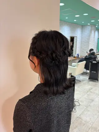 ミディアム ヘアアレンジ 0円メンズカット 🫧大森明🫧のヘアスタイル