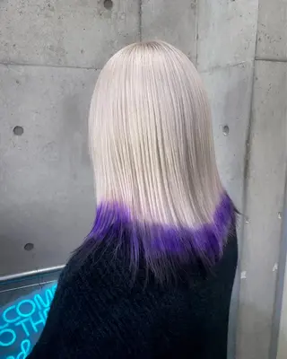 セミロング ハイトーン/ブリーチ /ウルフ⛓️MAKIのヘアスタイル