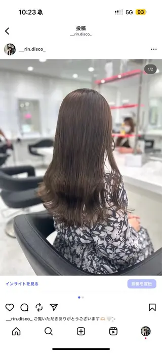 ロング カラー ヘアアレンジ 透明感ベージュ🪽 髪質改善🤎Rinのヘアスタイル